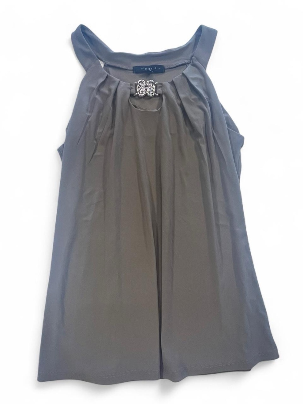 Atelier 29 Brown Halter Sleeveless Top Y2K Minimalist Going Out Tank Size S